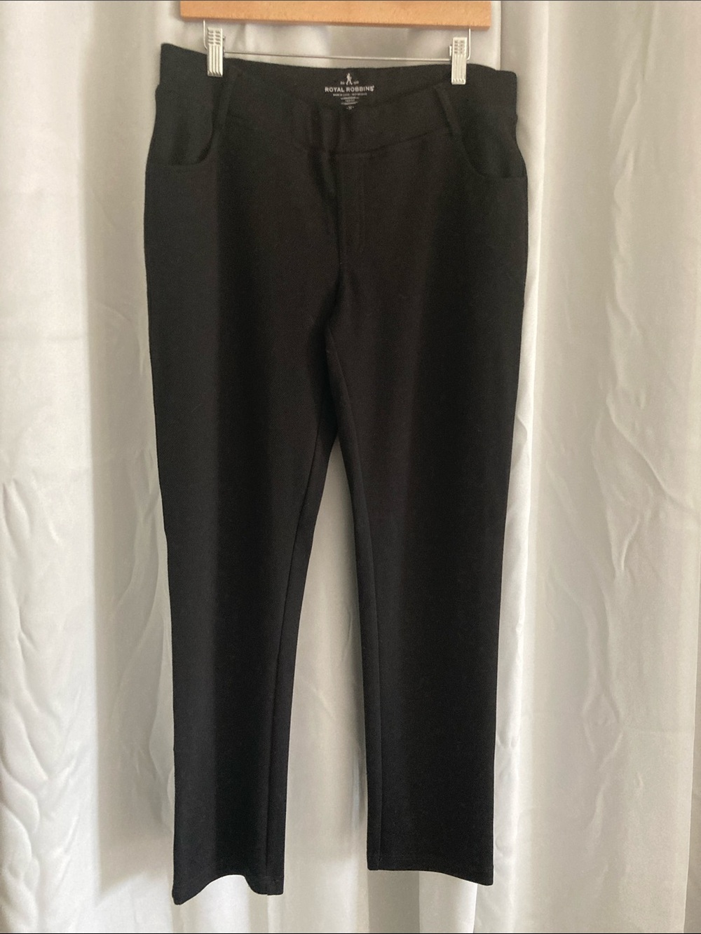 Royal Robbins Black Straight-Leg Travel Pants